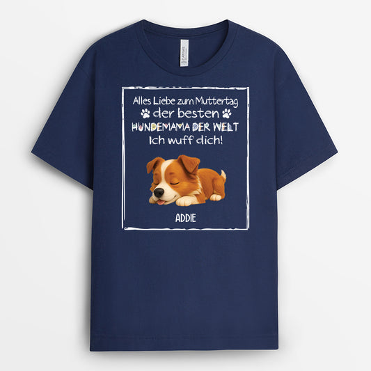 4419AGE2 frohen vatertag hundepapa schwarzes t shirt hund personalisiert 4419AKM5C