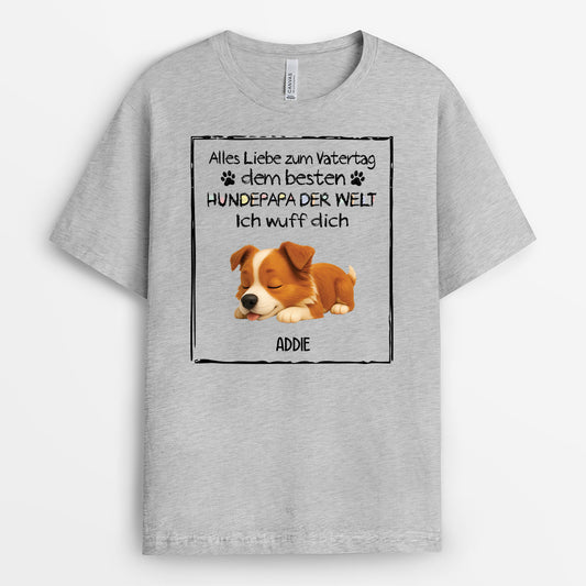 4419AGE2 frohen vatertag hundepapa t shirt hund personalisiert 4419AKMTC