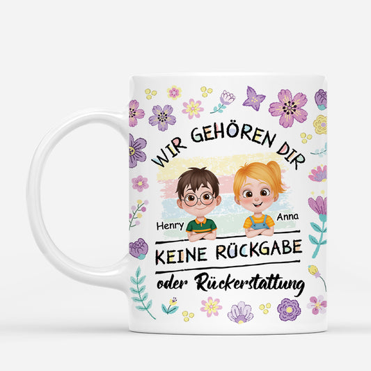 4465MGE1 dunkellila blumen keine ruckgabe oder ruckerstattung personalisierte tasse mama lustig 4465M5T0A