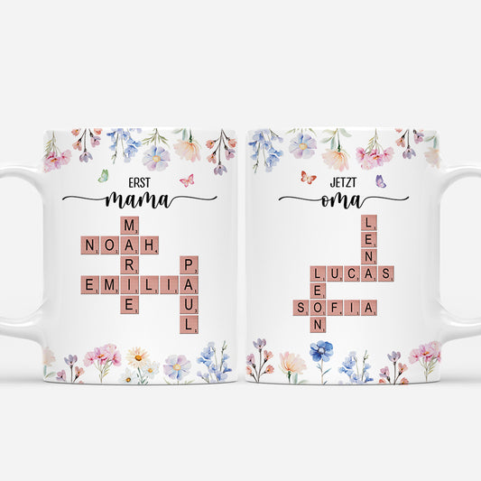 4542MGE1 zuerst mama jetzt oma blumen kreuzwortratsel tasse oma personalisiert_ 4542M3T5A