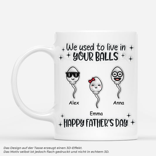 4551MGE1 3d druck effekt alles gute zum vatertag personalisierte tasse papa lustig 4551M