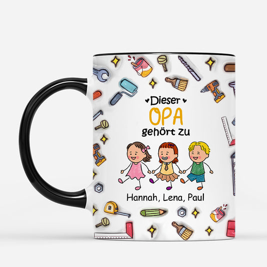 4732MGE2 3d druck effekt dieser papa gehort zu buntstifte personalisierte tasse papa_ 4732M