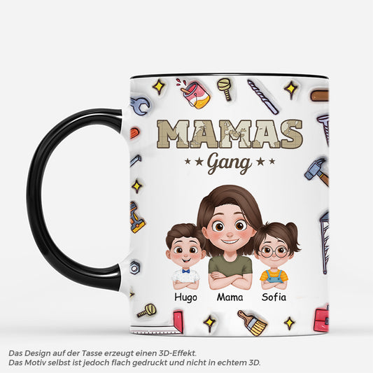 4777MGE2 3d druck effekt papas gang armeemuster cartoon werkzeug personalisierte tasse papa 4777M3T0B