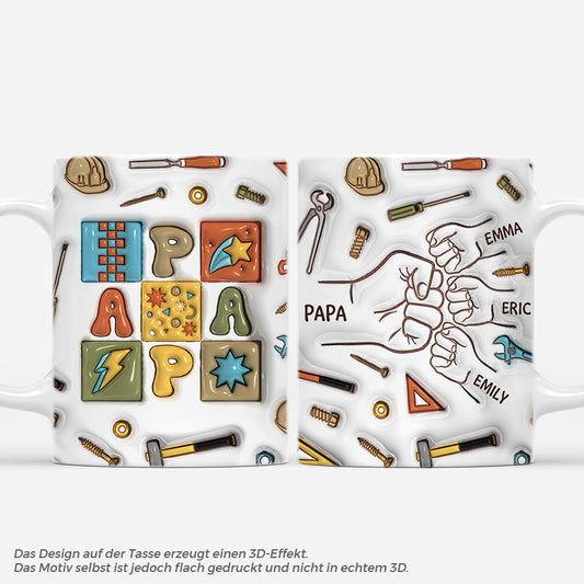 4780MGE1 3d druck effekt papa kinder werkzeug mit fausten personalisierte tasse papa 4780M5Q5B_b04978ba 2443 45f8 b1b7 41bdf13cde97