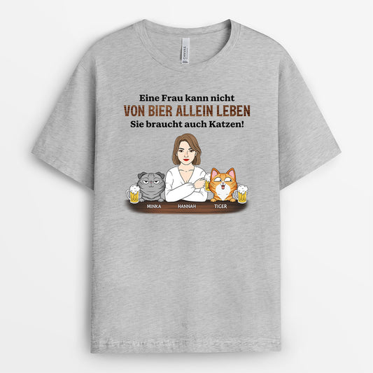 4800AGE2 ein mann braucht katzen und bier personalisierte katze t shirts 4800ATGMD