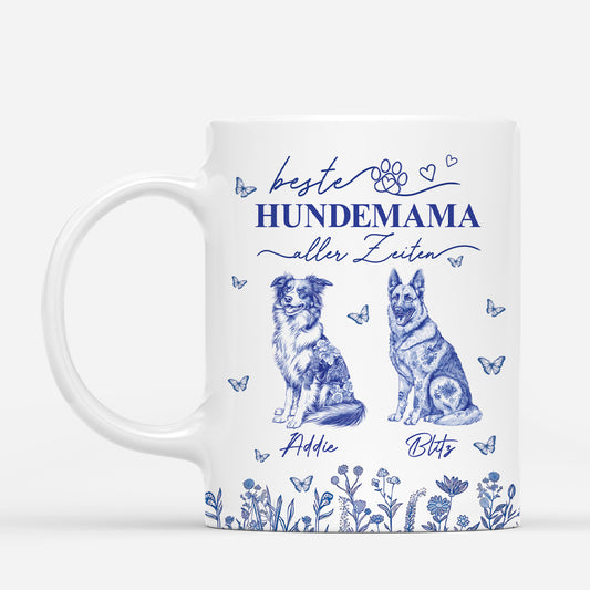 4803MGE1 beste hundemama aller zeiten blue toile fabric personalisierte tasse hund 4803M5KTC