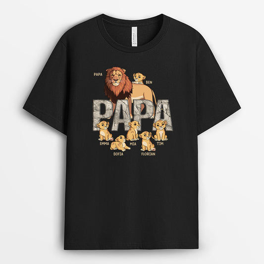4812AGE1 papa kinder lowe cooles t shirt papa personalisiert_ 4812A6L5B
