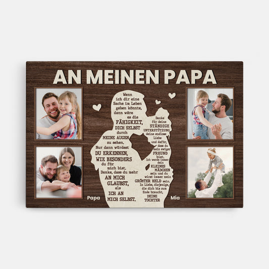 4817CGE1 an meinen papa nachricht personalisierte leinwand papa mit foto 4817C5QAB