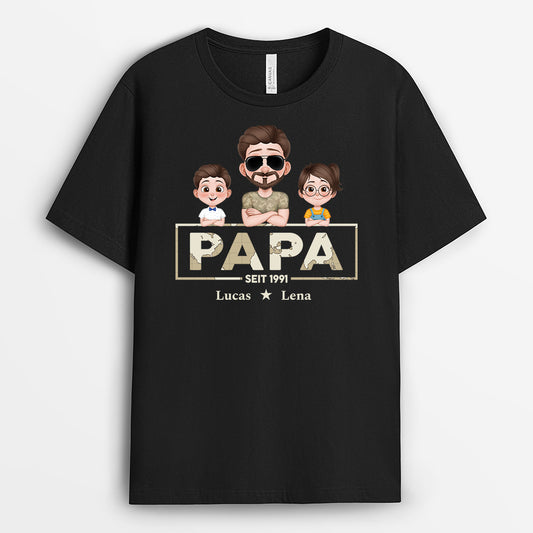 4842AGE1 papa seit cartoon t shirt papa personalisiert_ 4842A8TTB