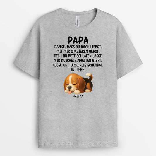 4851AGE1 schonen vatertag danke dass du mich liebst personalisierte hunde t shirts 4851ATYNC