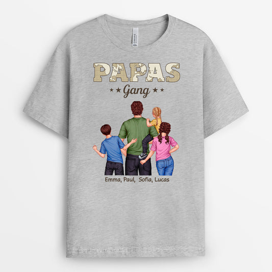 4855AGE2 papas gang weltkarte getragen von papa weisses t shirt papa personalisiert_ 4855AKL0B
