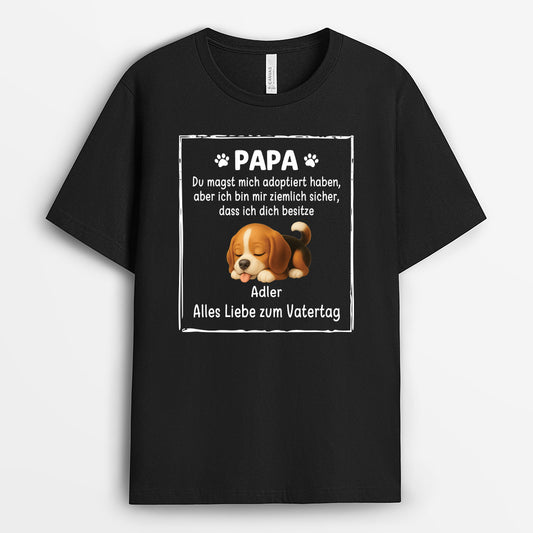 4878AGE1 du magst uns adoptiert haben personalisierte hunde t shirts 4878AKYMC