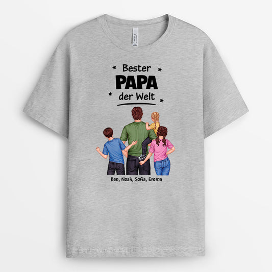 4879AGE2 bester papa der welt getragen von papa t shirt papa personalisiert_ 4879A8L5B