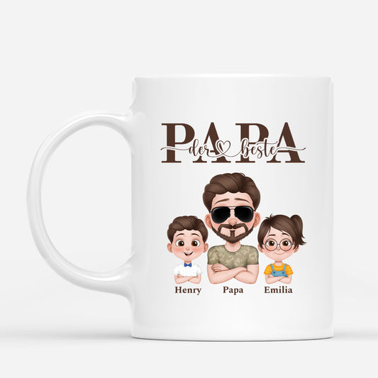 4886MGE1 der beste papa cartoon armeemuster personalisierte tasse papa_ 4886M5H0B