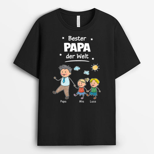 4904AGE1 bester papa der welt strichmannchen schwarzes t shirt papa personalisiert_ 4904A5M8B