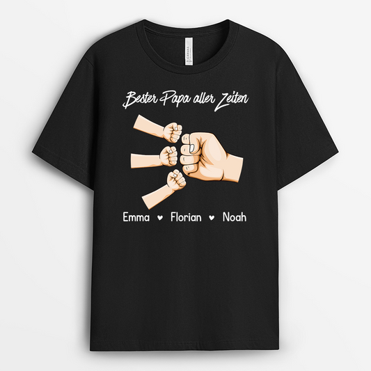 4912AGE1 bester papa aller zeiten basic t shirt papa personalisiert 4912A8I7B