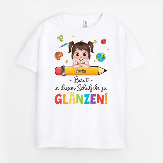 4981AGE1 bereit in diesem schuljahr zu glanzen personalisierte t shirts kinder_ 4981AKTAK
