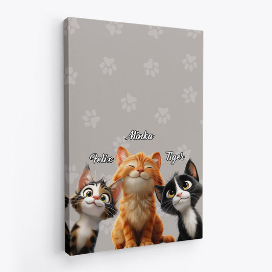 5032CGE2 katze pfoten personalisierte katze leinwand_ 5032CKK5D
