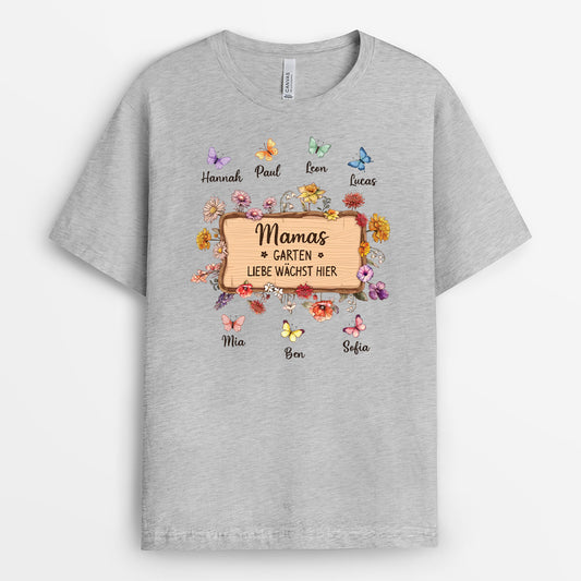 5056AGE2 omas garten hier wachst liebe mama oma t shirt personalisiert 5056a8laa