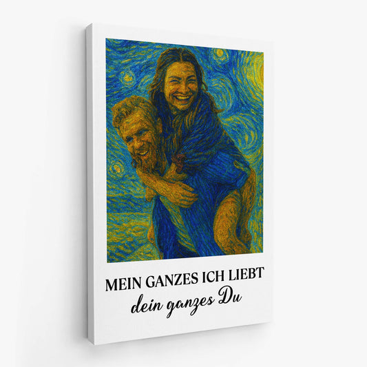 5235CGE2 du und ich wir schaffen alles van gogh stil_ personalisierte leinwand paar 5235C3M5G