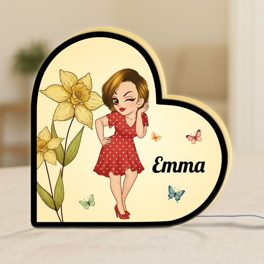 5262LGE1 frau und blumen personalisierte lightbox_ frauen 5262LTKTA
