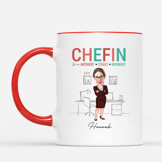 5292MGE2 chefin sie motiviert starkt inspiriert personalisierte tasse mit namen_ mit foto 5292M