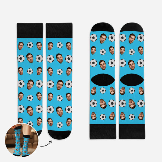 5306JGE1 fussball personalisierte socken foto_ mann mit gesicht 5306J3LMB