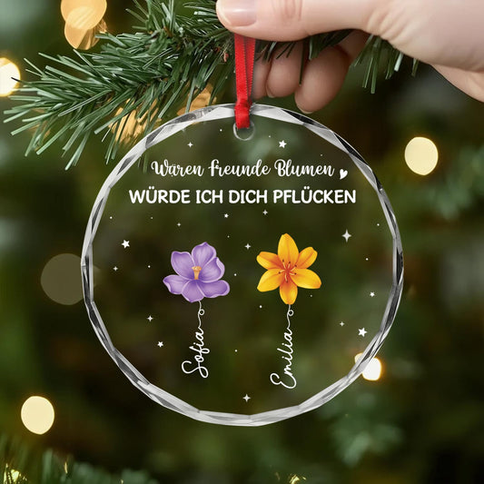 5342OGE2 freundschaft spruch kurz personalisierte glas ornamente beste freunde 5342OKVAF