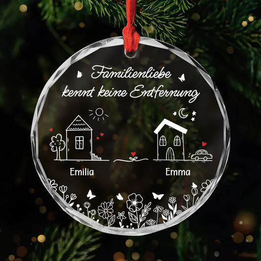 5484OGE1 familienliebe kennt keine entfernung personalisierte glas ornamente 5484OTQNI