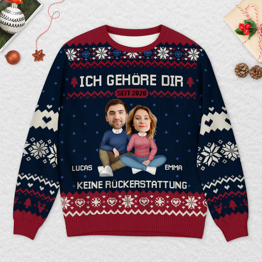 5701WGE2 ich gehore dir keine ruckerstattung personalisierter weihnachtspullover_ mit foto 5701W3ZQG