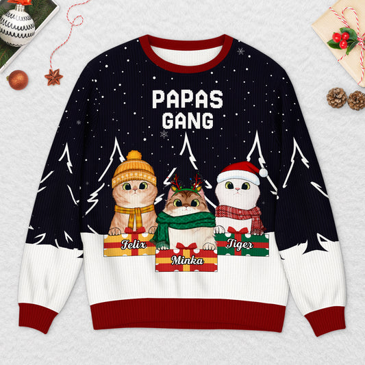 5716WGE2 diese katzenmama dieser katzenpapa gehort zu weihnachtspullover katze personalisiert_ 5716W6LCD