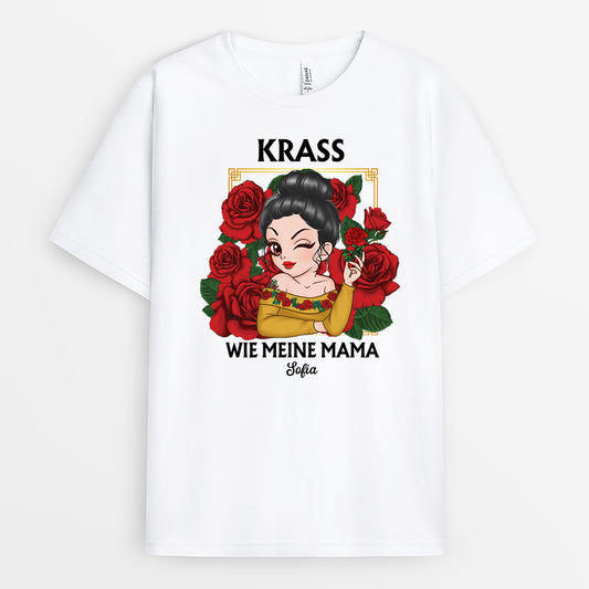 5725AGE1 krass wie meine mama personalisierte t shirts damen_ 5725A8ZAA