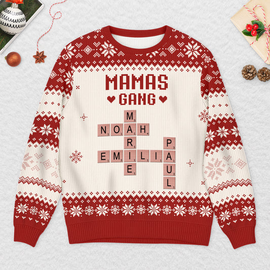 5794WGE2 papas gang personalisierte kreuzwortratsel weihnachtspullis_ papa 5794W8TNB