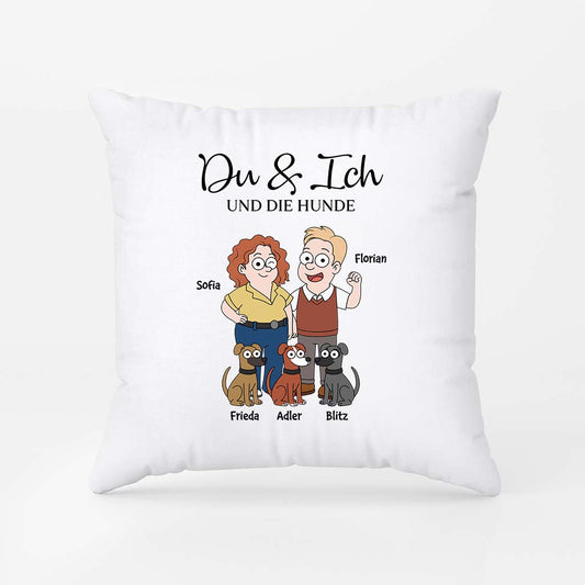 5854PGE1 du ich und der hund partner kissen personalisiert 5854PKQ7C