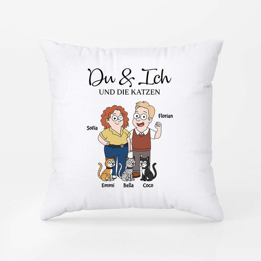 5854PGE1 du ich und die katze partner kissen personalisiert 5854PKQ7D