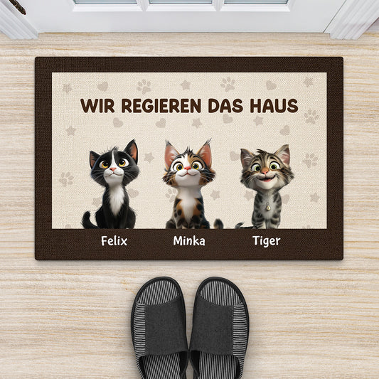 5944DGE2 besser du hast ein leckerli fussmatte katzen personalisiert 5944DKQTD