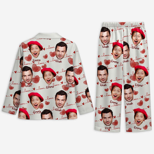 5973VGE1 ich liebe dich personalisierte pyjama paare mit gesicht_ 5973VTLZG_2