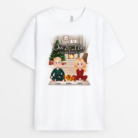6031AGE1 du ich und die hunde weihnachtsten partner t shirt personalisiert 6031AKH5C