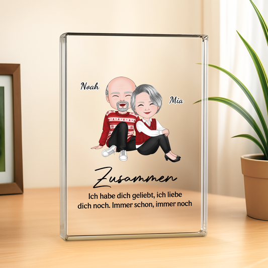 6038RGE2 vom ersten kuss bis zum letzten atemzug personalisierte rechteck acryl plakette paare 6038RTZ5G