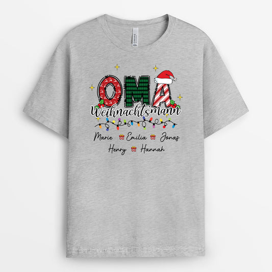 6086AGE2 opa oma weihnachtsmann weihnachts t shirt opa oma personalisiert 6086ATQMB