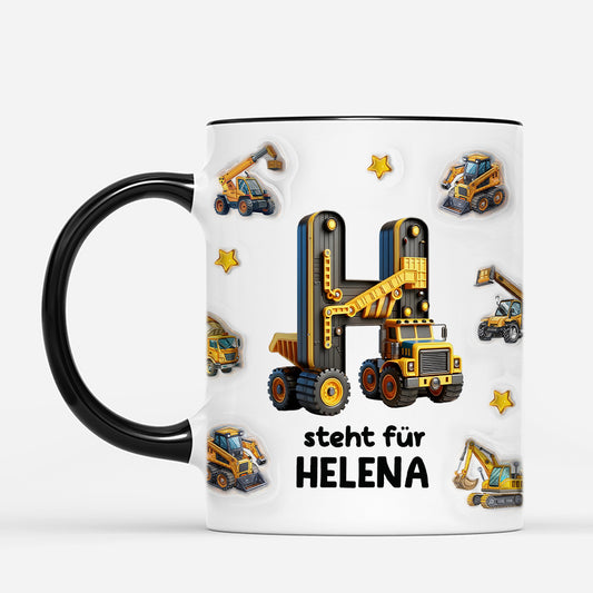 6088MGE2 das alphabet und traktor personalisierte tasse kinder 6088M3TZK