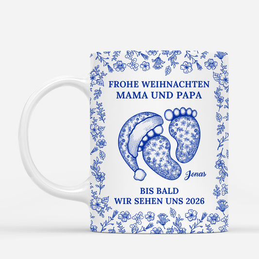 6108MGE1 frohe weihnachten mama papa personalisierte tasse fur werdende mama papa_ toile de jouy 6108M8LNA