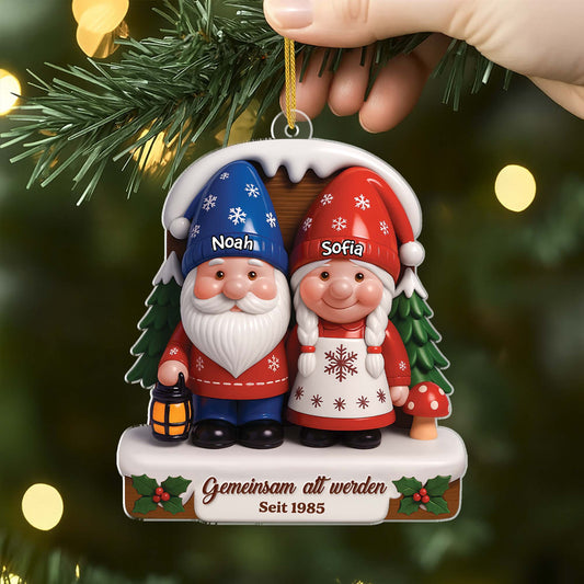 6143OGE2 3d druck effekt gemeinsam alt werden acryl weihnachtsschmuck personalisiert paare 6143O6LTG