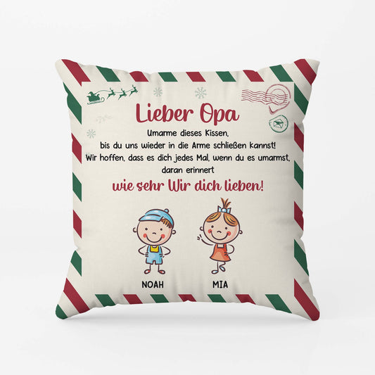 6152PGE2 umarme dieses kissen bis wir uns wiedersehen weihnachtskissen personalisiert oma opa 6152PTHTA