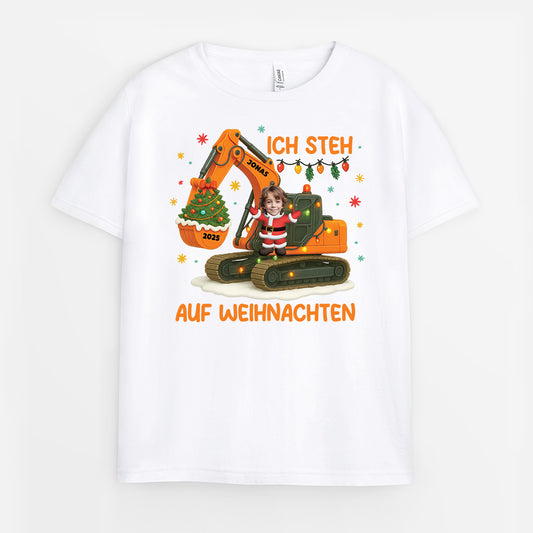 6156AGE1 ich steh auf weihnachten kinder t shirts personalisiert weihnachten mit gesicht 6156AKQCK