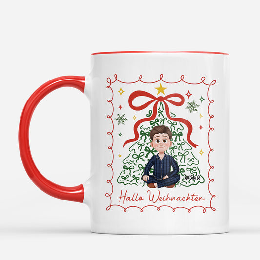 6164MGE2 frohlich besinnlich personalisierte weihnachtstasse manner damen 6164MKP5A