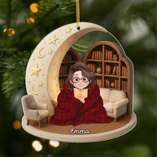 6174OGE2 3d druck effekt leseratten_ frauen manner acryl weihnachtsschmuck personalisiert_ 6174O8LNA_2