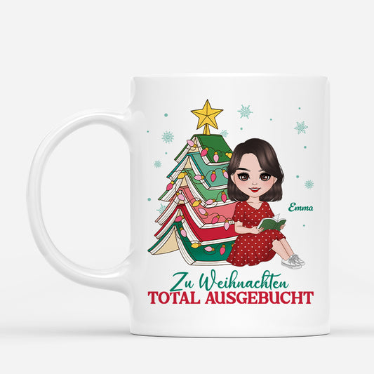 6233MGE1 zu weihnachten total ausgebucht personalisierte weihnachtstasse fur leseratten frauen manner 6233MKL5A