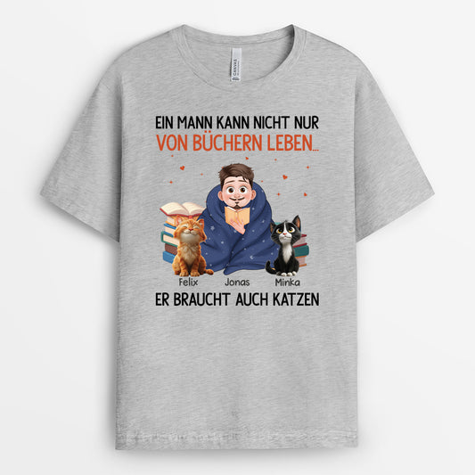 6271AGE1 sowohl katzen als auch bucher sind notig katzen t shirt personalisiert 6271ATLZD_2