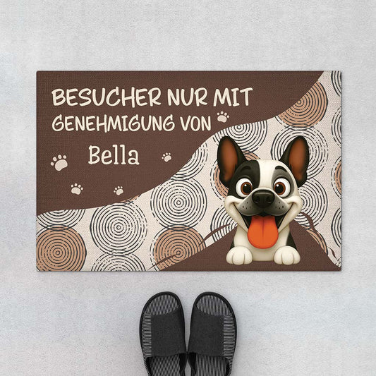 6284DGE1 allebesuchermussenvon den hunden genehmigtwerden fussmatte personalisiert hund_ 6284D2QAC